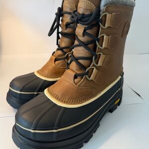 Sorel Tan and Black Insulated Boots brand new with tags.